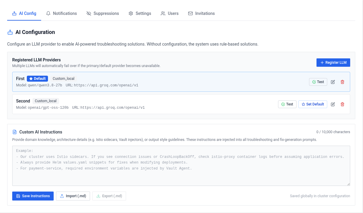 Multi-LLM Provider Profiles and Automatic Failover